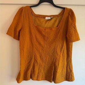 Anthropologie Golden Yellow Top